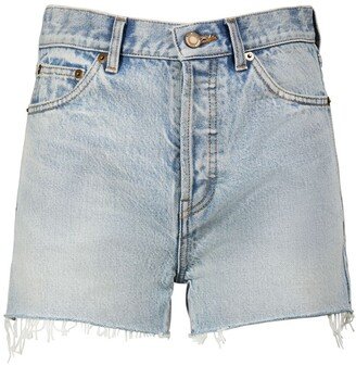 Slim fit cotton denim shorts