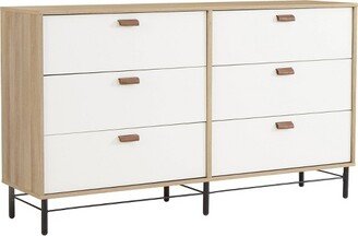 Anda Noor 6 Drawer Dresser Sky Oak