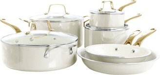 Lockton Premium 10Pc Ceramic Nonstick Cookware Set-AB