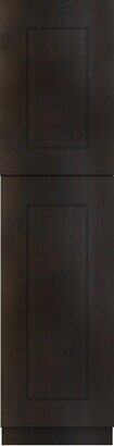 18 Espresso Shaker Bathroom Linen Closet, Kitchen Pantry Cabinet, Tall Utility Storage Eclectic Decor, Cupboard