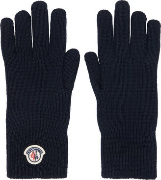 Navy Logo Patch Gloves