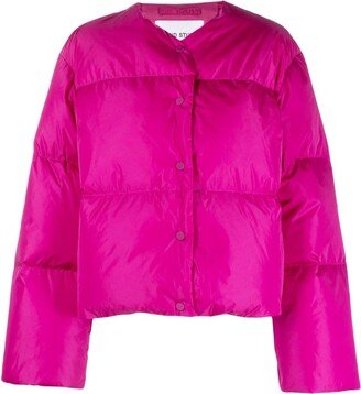 Tracy collarless puffer jacket