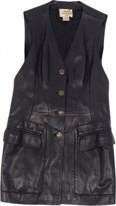 Leather cardi coat-AF