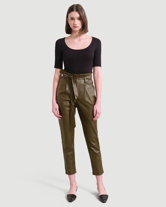 Modern Citizen Bethany Paperbag Vegan Leather Trousers
