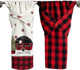 Christmas Hand Towel, Stay Put Oven/Stove Handle Kitchen Dish Holiday Hand Towel For Camper