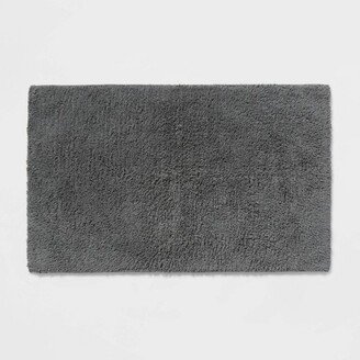 22x60 Performance Plus Cotton Reversible Bath Rug/Runner Dark Gray