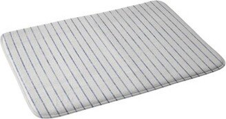 Holli Zollinger Aegean Wide Striped Memory Foam Bath Mat Blue