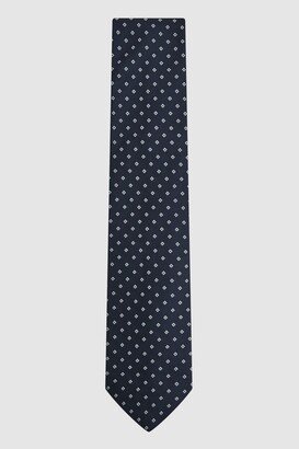 Silk Blend Geometric Tie