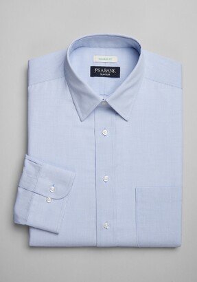 Big & Tall Men's Traveler Collection Tailored Fit Grid Dress Shirt