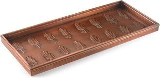 Pine Cones Copper Finish Multi-Purpose Boot Tray