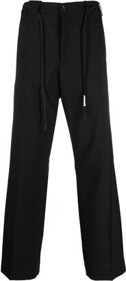 Virgin-Wool Drawstring Trousers