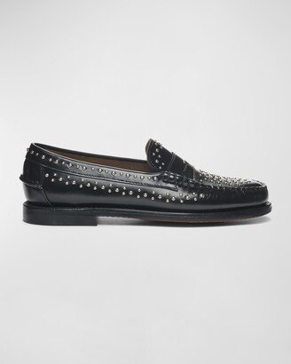 Dan Stud Leather Penny Loafers