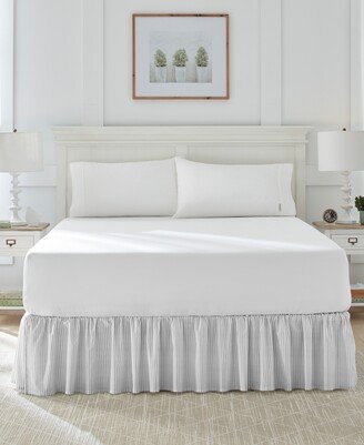 Ticking Stripe Ruffled Bedskirt, Full