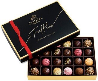 Signature Chocolate Truffles Gift Box with Red Ribbon, 24-Pieces