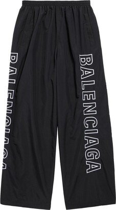 Logo Printed Elastic Waist Track Trousers