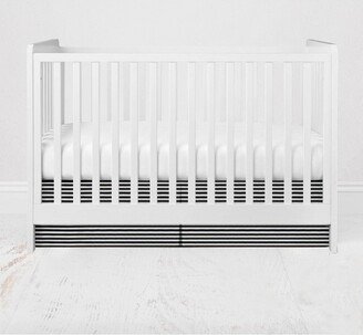 Pin Stripes Crib/Toddler Bed Skirt - White/Black