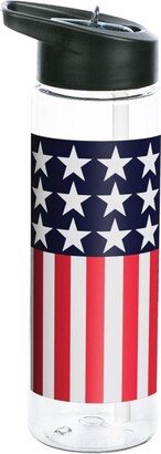 USA American Flag 24oz Plastic Water Bottle