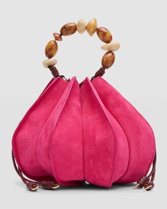 Lotus Flower Pochette Top-Handle Bag