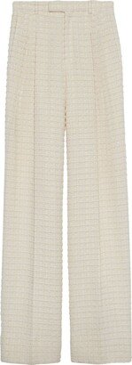 High-Waisted Tweed Trousers-AA