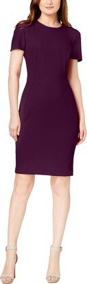 Womens Work Midi Sheath Dress