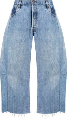 Lasso cropped wide-leg jeans