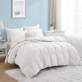 Peace Nest All Season White Goose Feather Comforter Sewn-through Construction