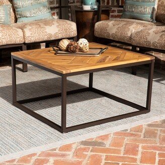 SEI Furniture Baranik Natural Acacia Wood Outdoor Square Coffee Table