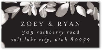 Wedding Address Labels: Whispy Florals Address Label, Grey, Address Label, Matte