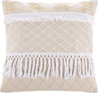 Gurti 18 x 18 Pillow - White/beige