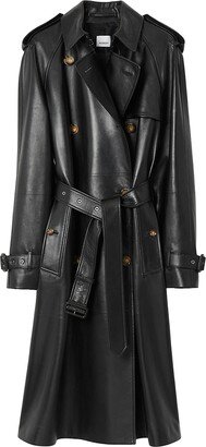 Harehope Belted Leather Trench Coat