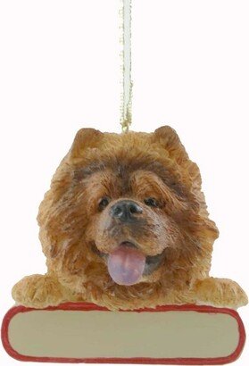 E&S Imports Inc Holiday Ornament Red Chow - 1 Ornament 2.50 Inches - Personalize It Fyi Pet Dog - 21812 - Polyresin - Red