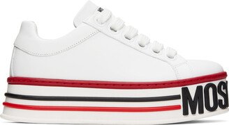 White Platform Low-Top Sneakers