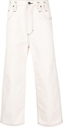 Wide-Leg Cropped Trousers-AT