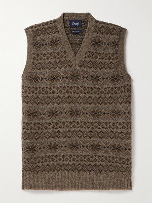 Fair Isle Wool Sweater Vest-AA