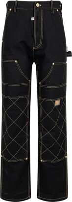 Advisory Board Crystals Diamond Stitch Double Knee Trousers