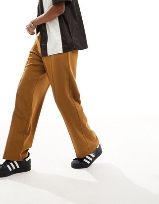 wide leg smart pants in brown