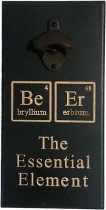 The Essential Element Beer Bottle Opener Engraved Wood Wall Mount Sign, Wood-stained Or Black, Funny Man Cave Bar Game Room Handmade Giftt