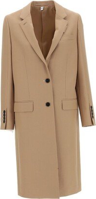 Single-Breasted Long-Sleeved Coat-AE