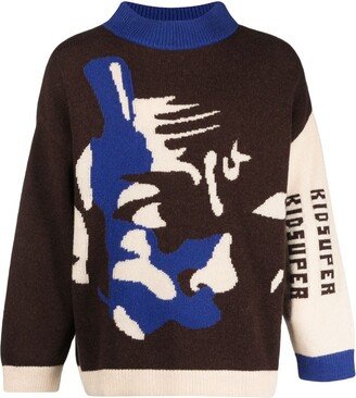 KidSuper Jazz Club intarsia-knit sweatshirt