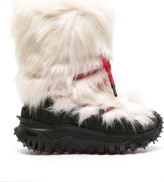 Faux-Fur Lace-Up Boots