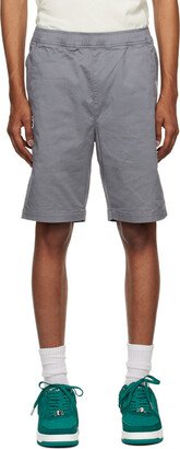 AAPE by A Bathing Ape Gray Embroidered shorts