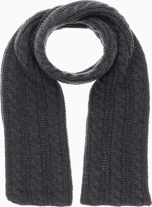 Men's Solid Cable Knit Scarf