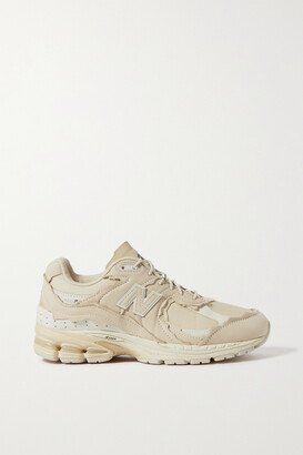 2002 Leather, Suede And Mesh Sneakers - Off-white