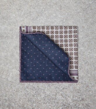 Silk Reversible Geometric Pocket Square