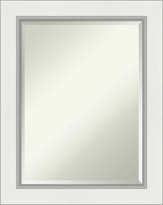 Eva Silver-tone Framed Bathroom Vanity Wall Mirror, 23.25 x 29.25