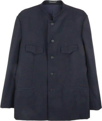 Button-Fastening Wool Jacket