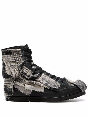 Patchwork Hi-Top Sneakers