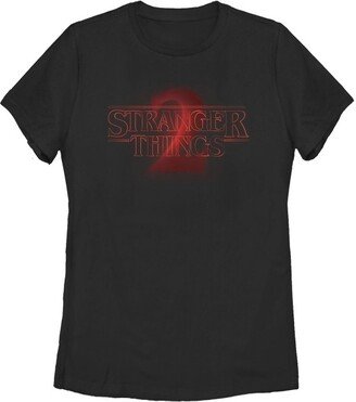 Stranger Things Women' Stranger Thing Mity Logo T-Shirt - Black - Large