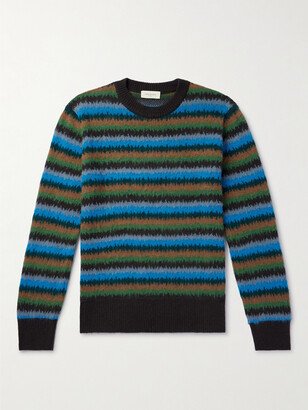 PIACENZA 1733 Striped Brushed-Cashmere Sweater