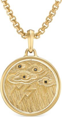 18kt yellow gold Amulet Storm diamond pendant